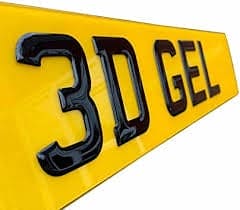 3D Black Gel - Number Plates Club